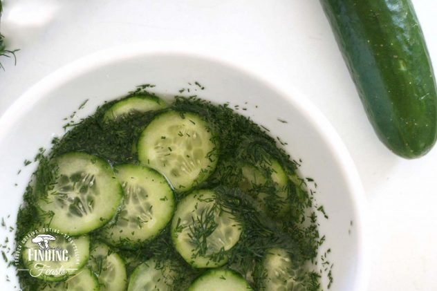 Finding Feasts - Finnish Cucumber and Dill Salad 6