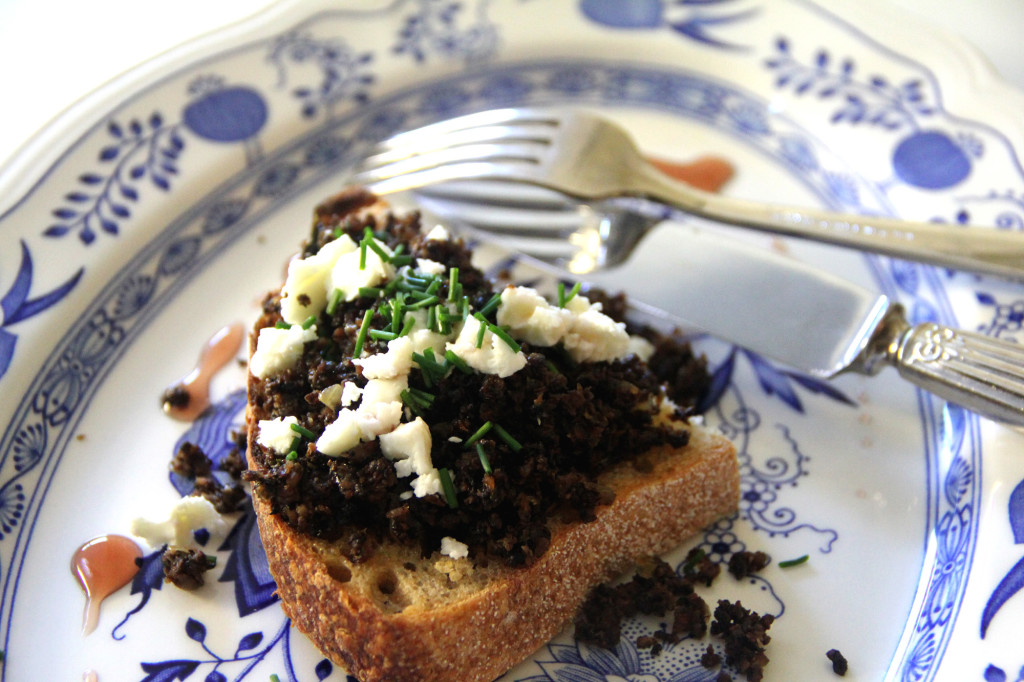 Smoked Mushroom Bruschetta w/ Wild Cherry Brandy Sauce