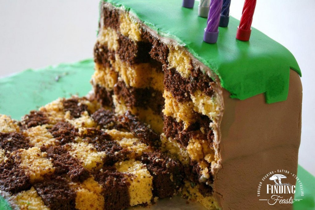 Checkered Minecraft Cake