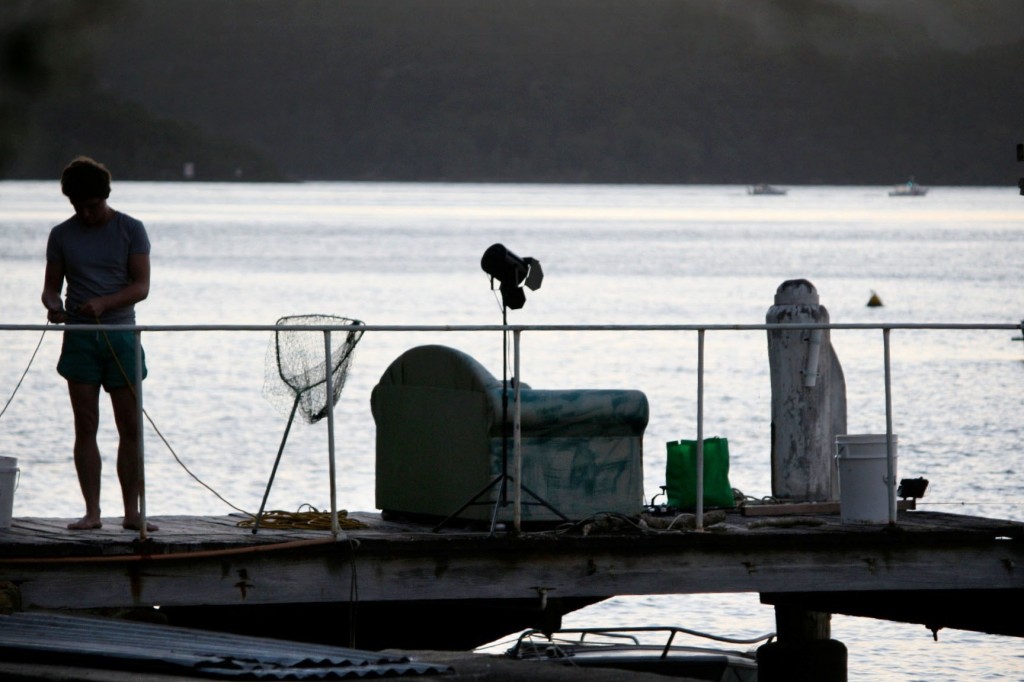 The neighbours were getting set up for some serious fishing tonight!