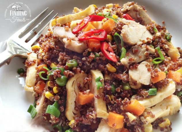 Finding Feasts - Vietnamese Chicken w Red Quinoa Stir Fry