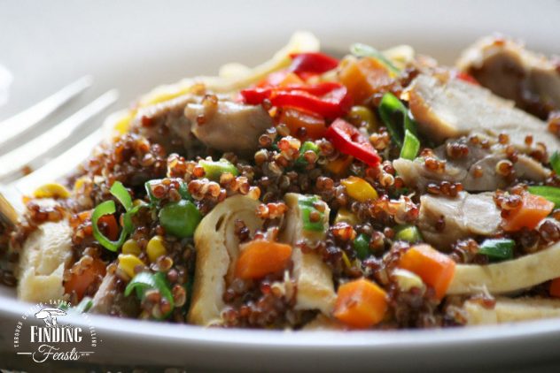 Finding Feasts - Vietnamese Chicken w Red Quinoa Stir Fry