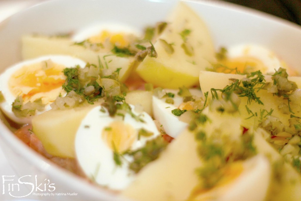 Smoked Salmon Gratin with a Dry Salsa Verde