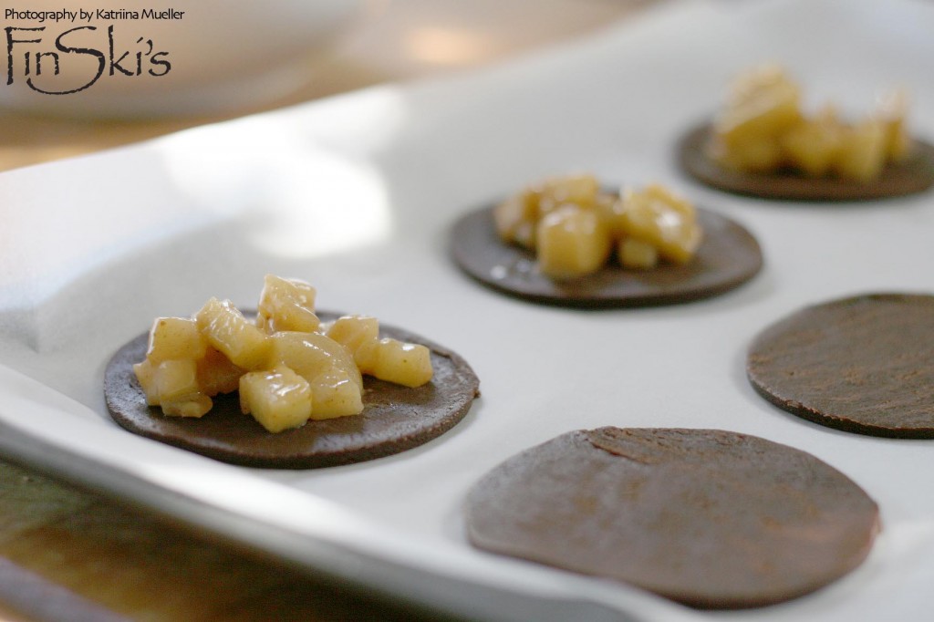 FinSkis Spiced Pear and Apple Chocolate Empanadas w Sweet Cayenne Pepper Dusting