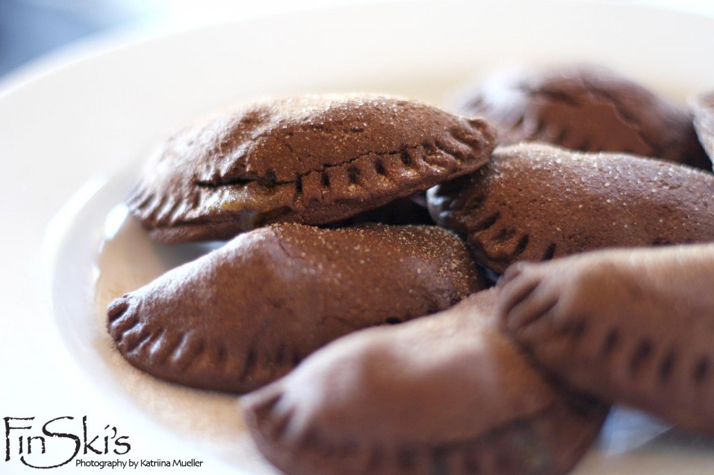 FinSkis Spiced Pear and Apple Chocolate Empanadas w Sweet Cayenne Pepper Dusting