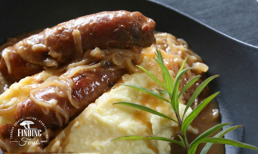 Bangers and Mash w/ Onion Gravy