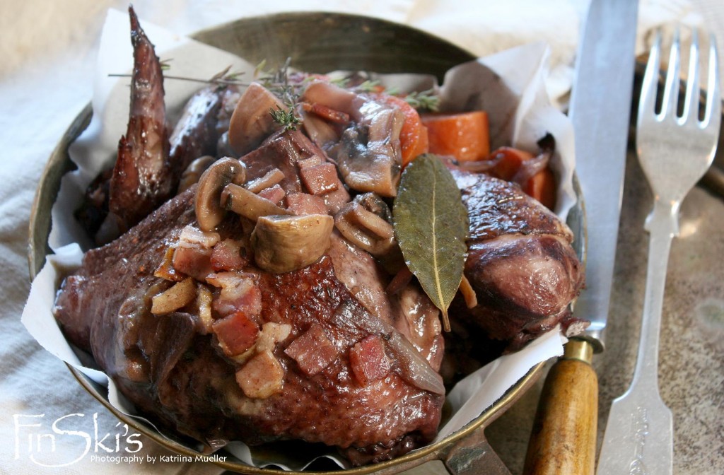 Coq Au Vin aka Chicken in Wine Casserole