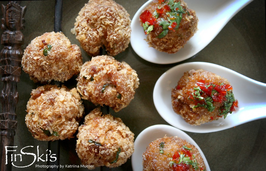 Thai Pork Meatballs w/ Sweet Chilli, Dill & Coriander Sauce