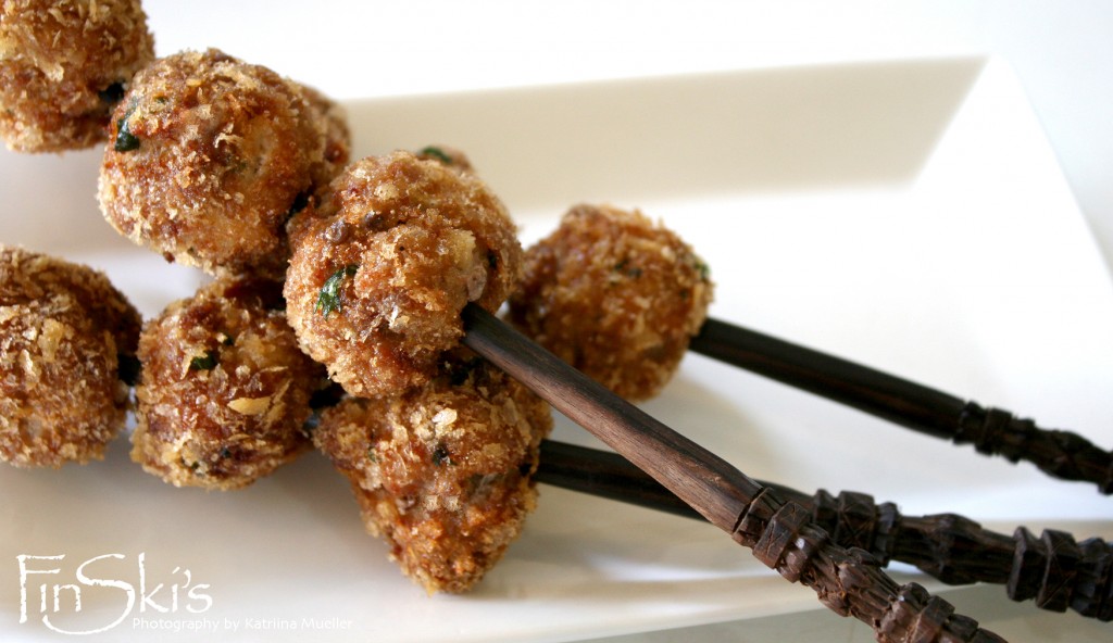 Thai Pork Meatballs w/ Sweet Chilli, Dill & Coriander Sauce