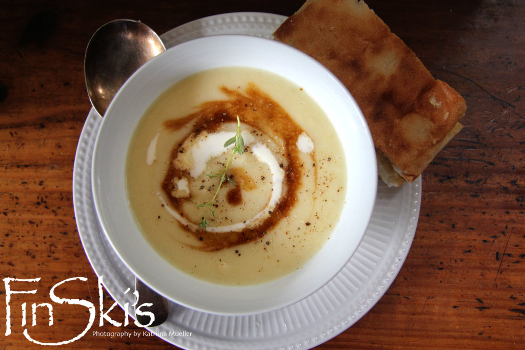 Leek & Potato Soup w/ Onion Puree