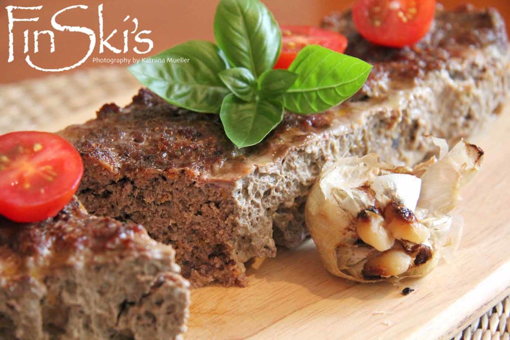 Beef & Mushroom Meatloaf w/ Roasted Garlic