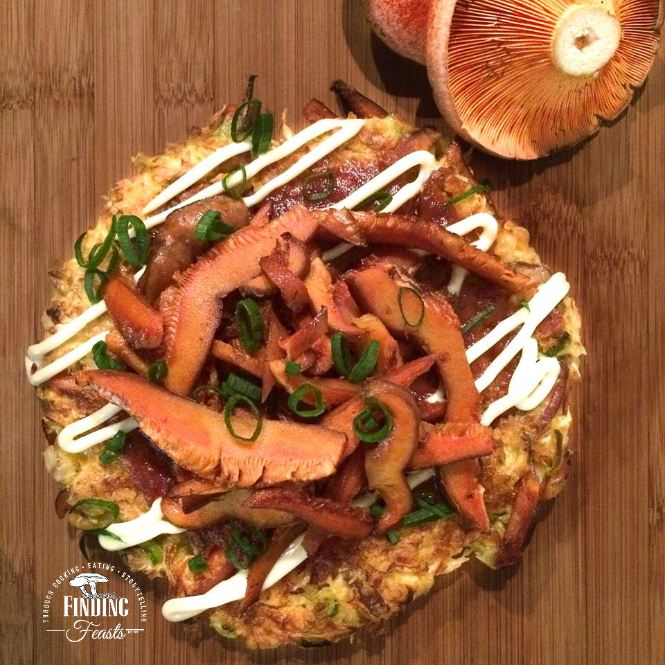 Pine Mushroom Okonomiyaki | Japanese Savoury Pancake