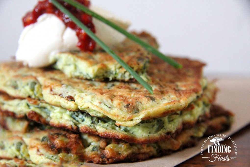 Zucchini, Spinach and Dill Fritters