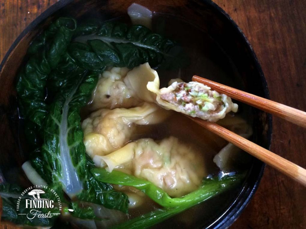 Chicken and Mushroom Wonton Soup