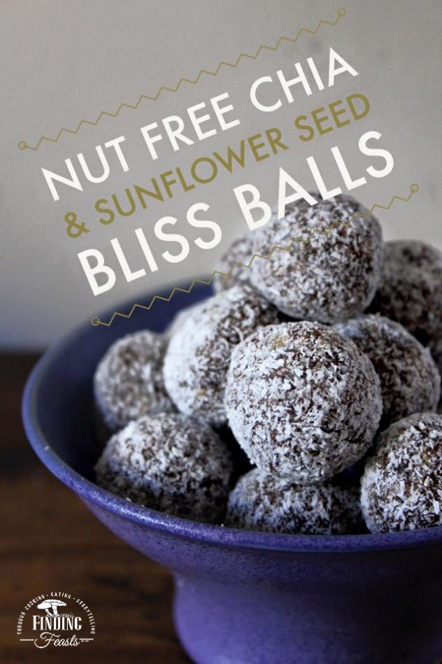 Finding Feasts - Nut Free Chia and Sunflower Seed Bliss Balls