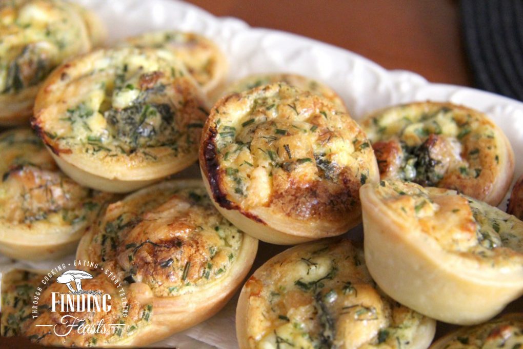 Hot Smoked Salmon and Dill Tartlets