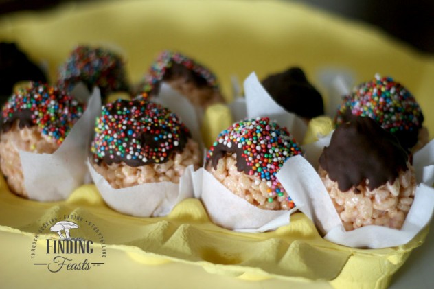 Finding Feasts - Chocolate Dipped Marshmallow Eggs