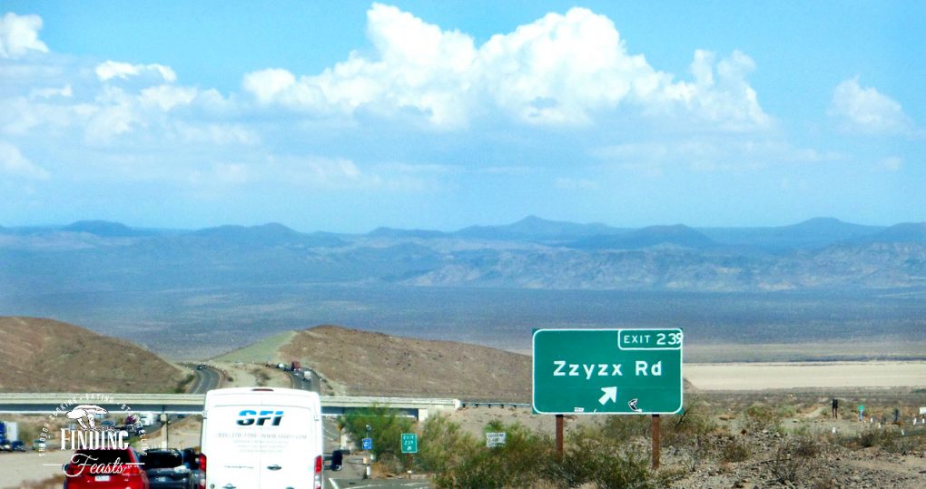Finding Feasts - Zzyzx Rd on way to Vegas