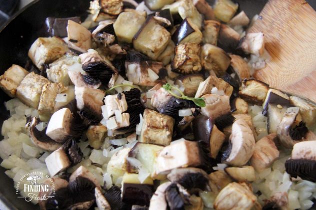 Chicken Eggplant & Mushroom Pie