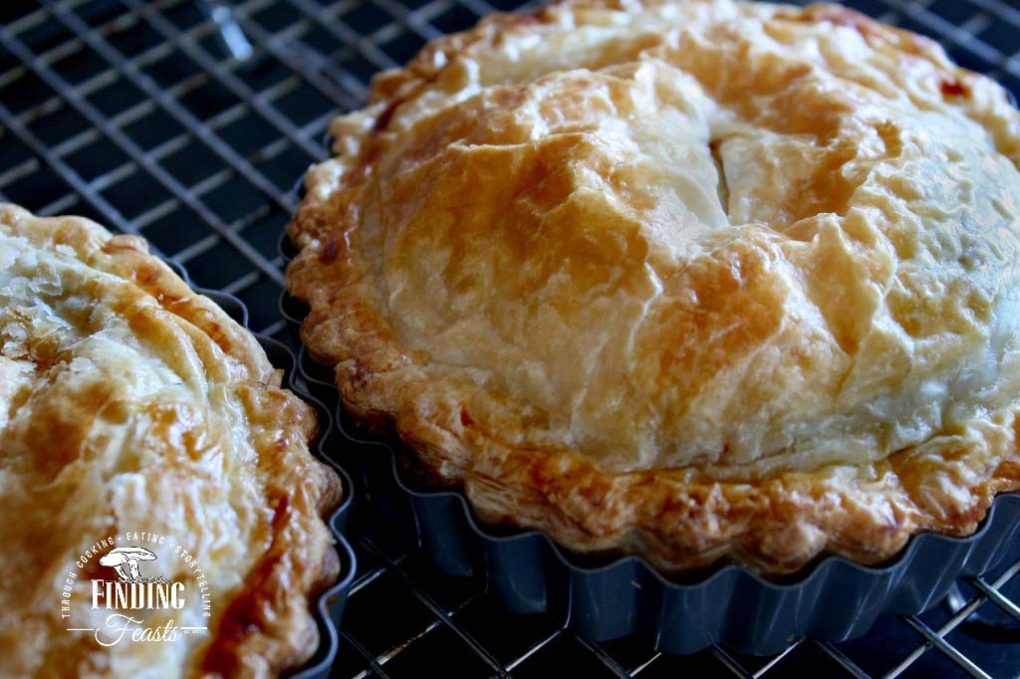 Chicken, Eggplant & Mushroom Pies