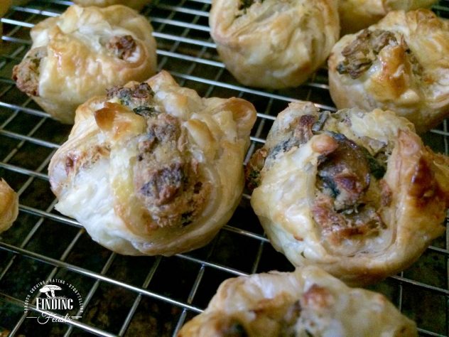 Finding Feasts - Cheesy Mushroom Puffs