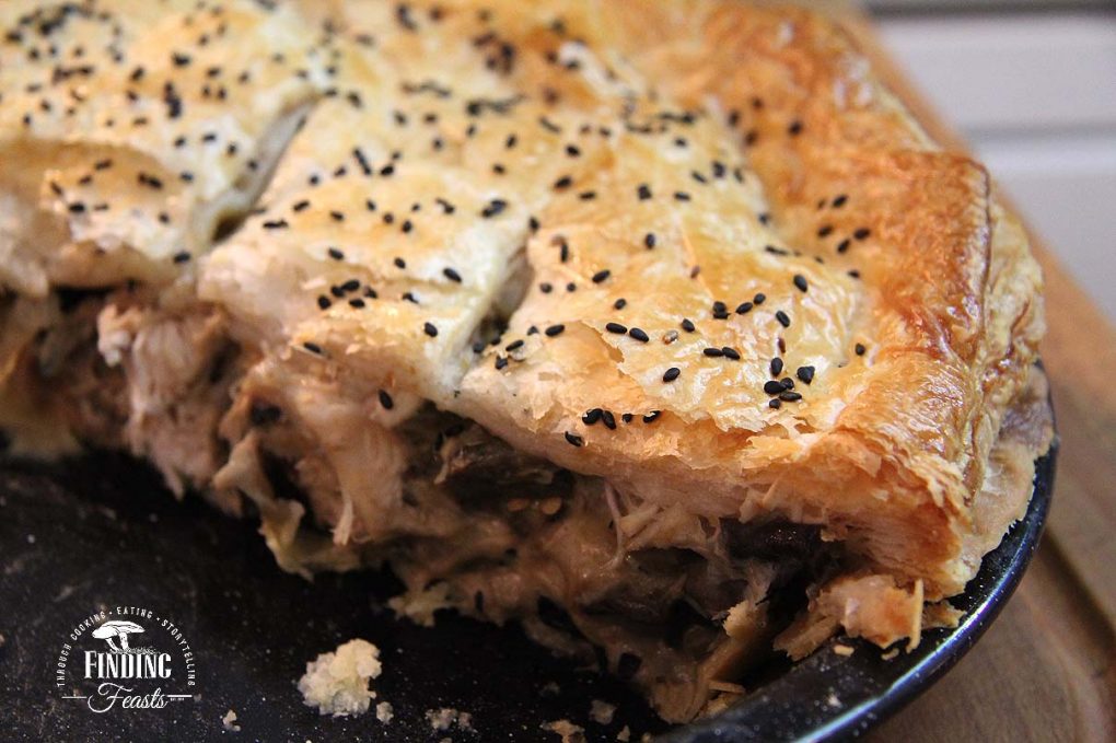 Chicken, Eggplant & Mushroom Pies