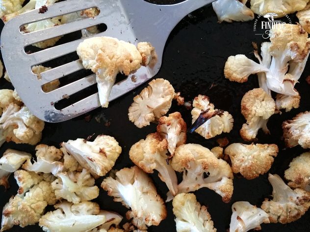 Finding Feasts - Roasted Curry Cauliflower Fritters