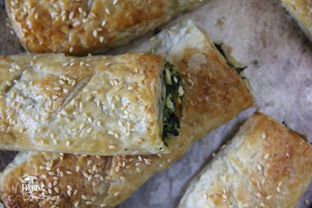 Roasted Pumpkin Spinach Feta Rolls