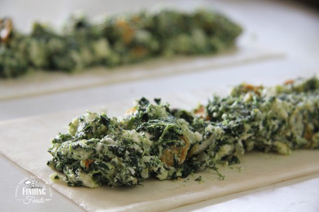 Roasted Pumpkin Spinach Feta Rolls