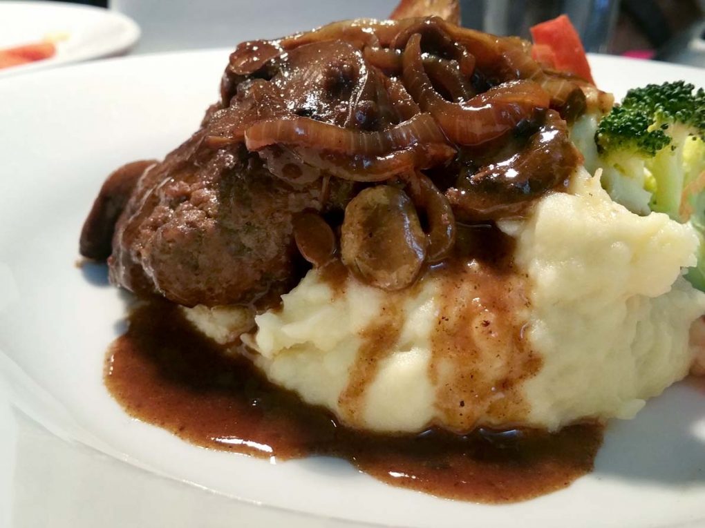 Salisbury Steak w/ Miso & Mushroom Onion Gravy